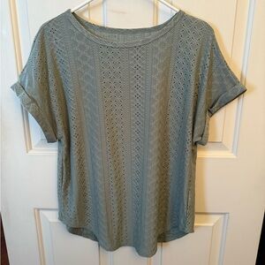 SHEIN Sage Green Short Sleeve Top